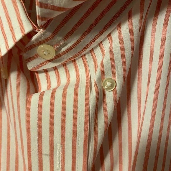 Izod Men's Dress Shirt Red-White lines - Picture 3 of 11
